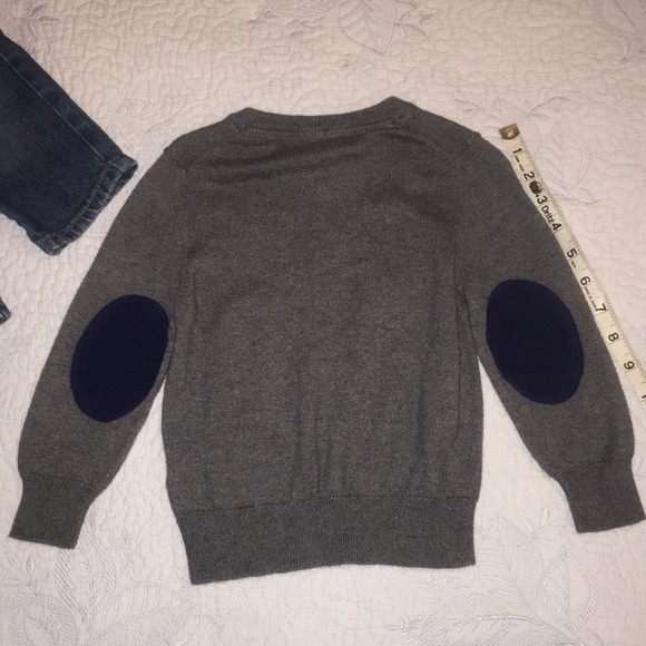 Baby Gap Grey Sweater w/ Dark Blue Elbow Patches 2T NWOT - Picture 5 of 5
